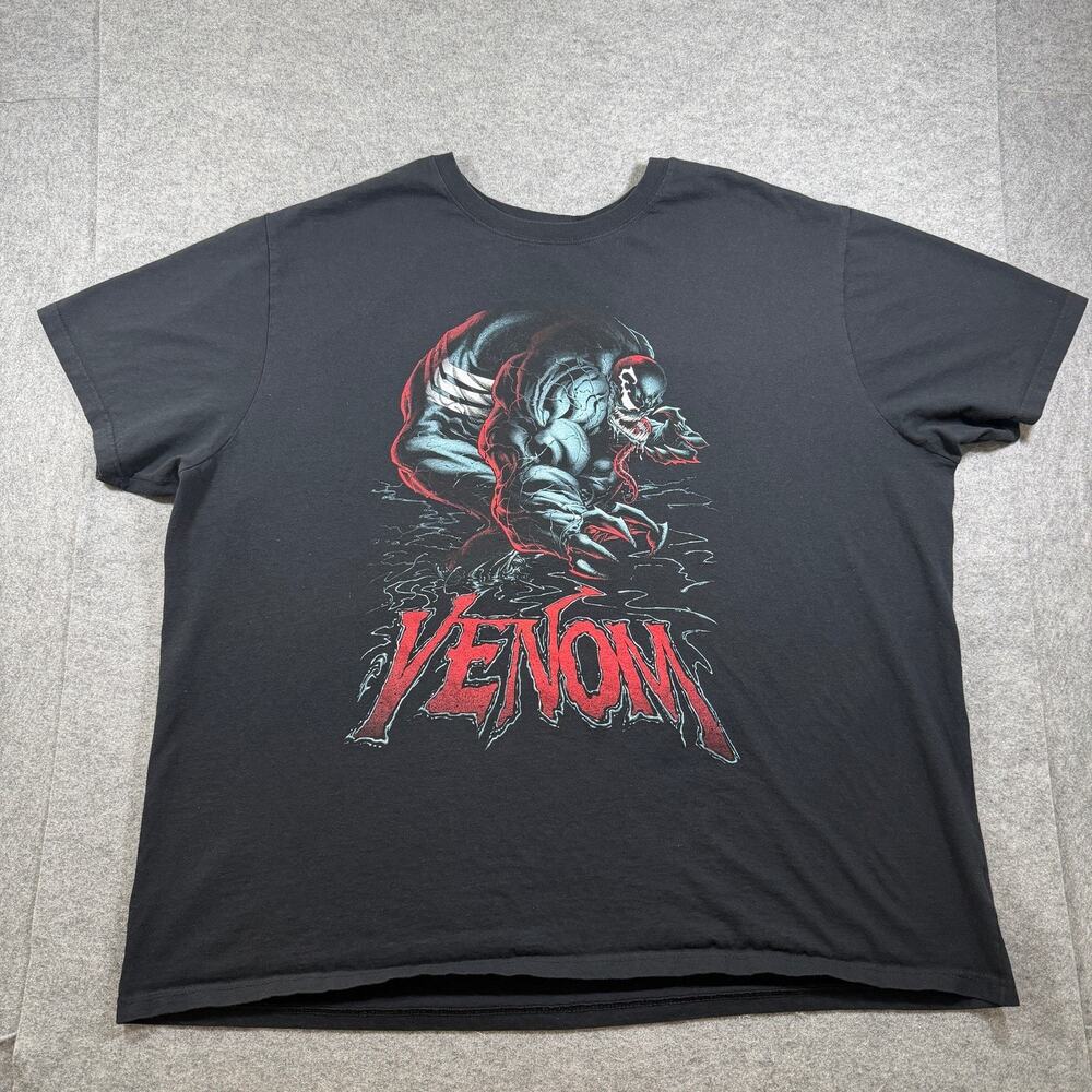 Marvel Venom T Shirt Mens 4XL Black Graphic Print Crew Neck Cotton Comic